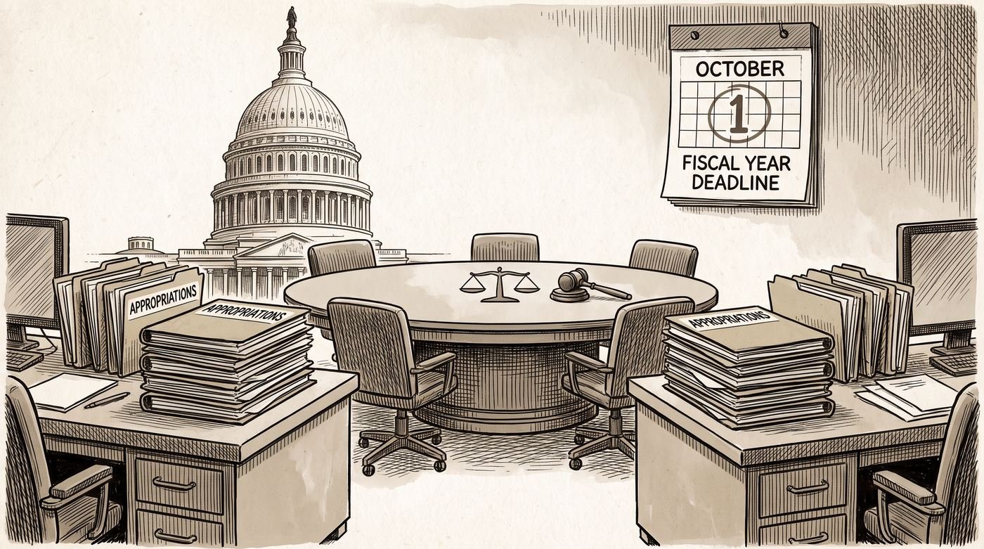 Editorial illustration for US budget and shutdown risk: Congress faces a December 11 funding cliff